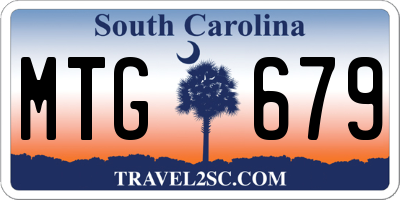 SC license plate MTG679