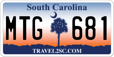 SC license plate MTG681
