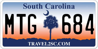 SC license plate MTG684