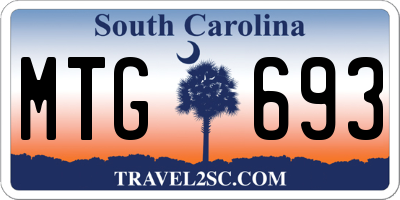 SC license plate MTG693