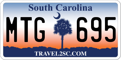 SC license plate MTG695