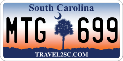 SC license plate MTG699
