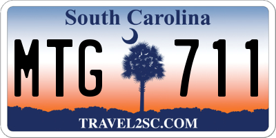 SC license plate MTG711