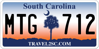 SC license plate MTG712