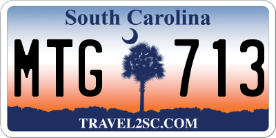 SC license plate MTG713
