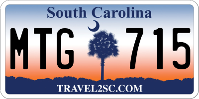 SC license plate MTG715