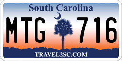 SC license plate MTG716