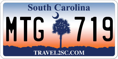 SC license plate MTG719