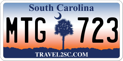 SC license plate MTG723