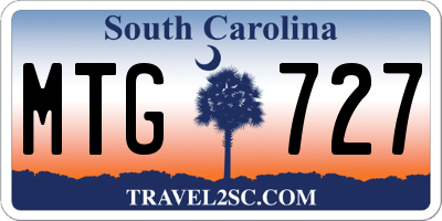 SC license plate MTG727