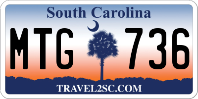SC license plate MTG736