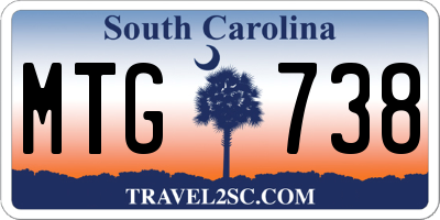 SC license plate MTG738