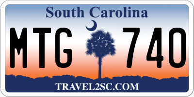 SC license plate MTG740