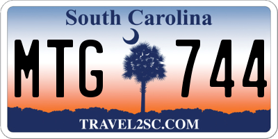 SC license plate MTG744