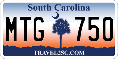 SC license plate MTG750