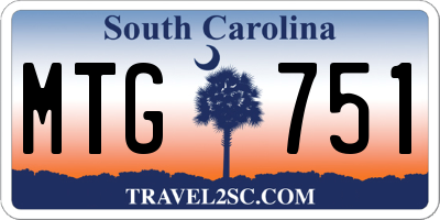 SC license plate MTG751