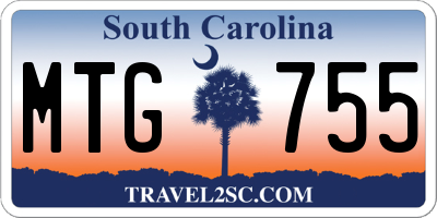 SC license plate MTG755