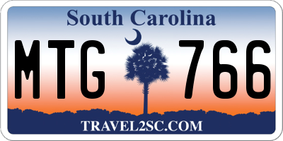 SC license plate MTG766