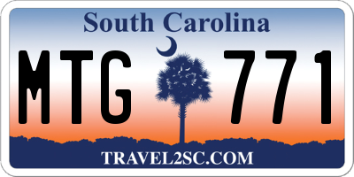 SC license plate MTG771