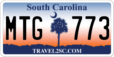 SC license plate MTG773