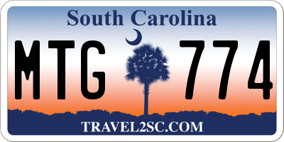 SC license plate MTG774
