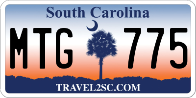 SC license plate MTG775