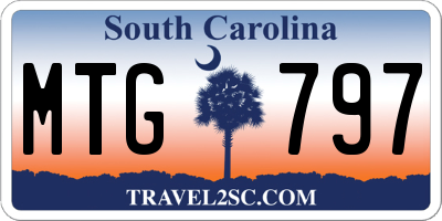 SC license plate MTG797