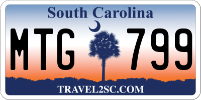 SC license plate MTG799