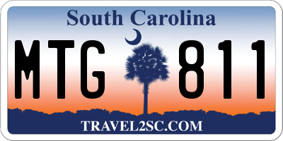 SC license plate MTG811