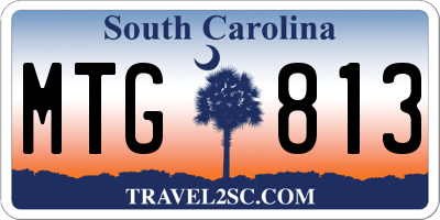 SC license plate MTG813