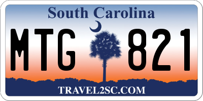 SC license plate MTG821