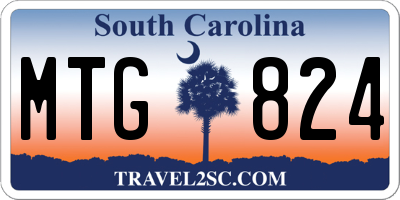 SC license plate MTG824