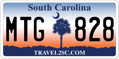 SC license plate MTG828