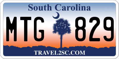 SC license plate MTG829