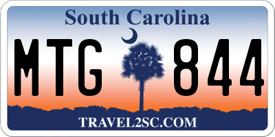 SC license plate MTG844