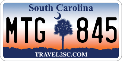 SC license plate MTG845