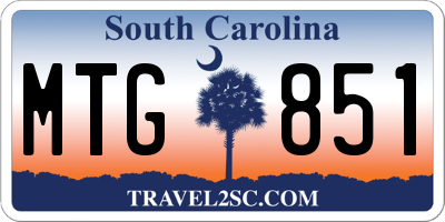 SC license plate MTG851