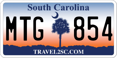 SC license plate MTG854