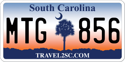 SC license plate MTG856