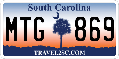 SC license plate MTG869