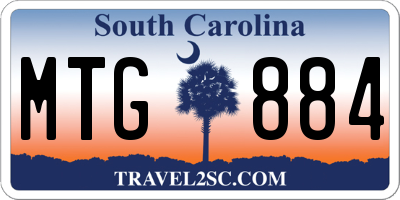 SC license plate MTG884