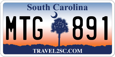 SC license plate MTG891