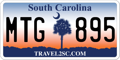 SC license plate MTG895