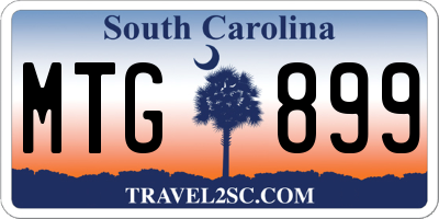 SC license plate MTG899