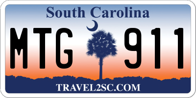SC license plate MTG911