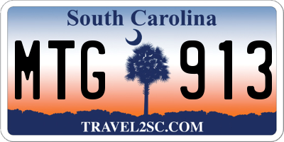 SC license plate MTG913