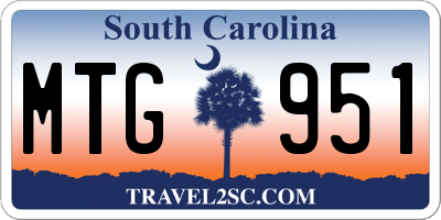 SC license plate MTG951