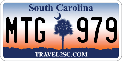 SC license plate MTG979