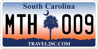 SC license plate MTH009