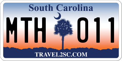 SC license plate MTH011